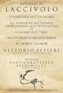 Frontespizio de Il Lacciuolo Frontespizio de Il Lacciuolo